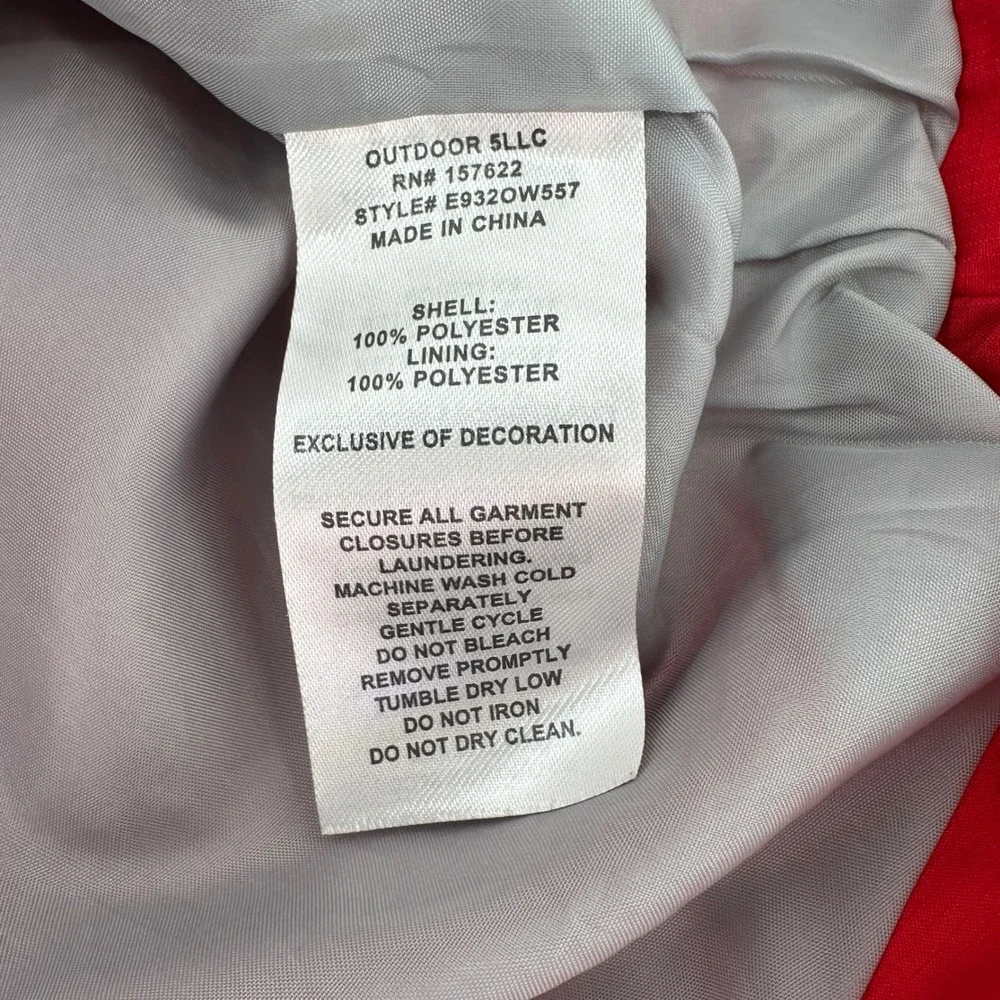 Eddie Bauer Kids Red Gray‎ Hooded Windbreaker Jacket Size S 7 8 Lightweight